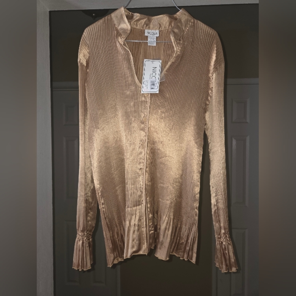 Nicola Shimmering Gold Blouse